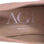 AGL Juliet Metallic Rose Gold Leather Cork Platform Oxfords Size 36.5 Pink Photo 4