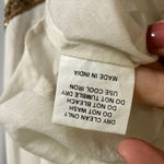 Love Sam  Beaded Embroidered Tunic Top Blouse Beige‎ Cotton Boho Women's L Photo 8