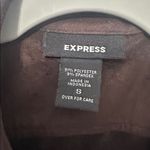 EXPRESS Brown Faux Suede Button-Up Top Photo 2