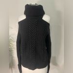 Paige New! Lorilee Cold Shoulder Turtleneck Wool Sweater BLACK Sz Small $299 Photo 5