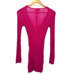 L Space Wailea Knit Cover Up Dress Pink Linen Blend Mini Boho Resort Beach S Size 10 Photo 4