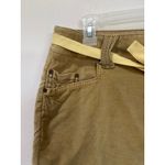 American Eagle Vintage Y2K Velour Mini Skirt Size 4 Tan with Belt Photo 6