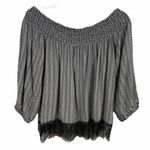 Hazel Haze off shoulder lace bottom blk/white top Black Size M Photo 3