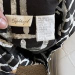 Spiegel Jacket Womens Sz 10 White Black Gray Print Double Breasted Trench Style Photo 4