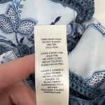 Chico's Chico’s Size S/M Kimono Floral Knit Trim Ruana Crochet Detail Blue Open Front Photo 9