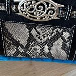 Brighton Tommi Satchel black snakeskin print purse Photo 3