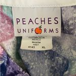 Peaches Uniform Scrubs Women Top XL Medical Uniform Nurse‎ Work Dental Casual Purple Photo 1