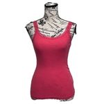Hollister Gilly Hicks Sydney Pink Lace Trim Tank Top Women’s Small Knit Cami Y2K Vintage Photo 1