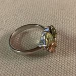 Sterling Silver 925 Marked Clover CZ Multicolor Gemstones Ring Photo 7