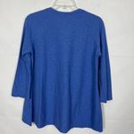 Vintage Cut Loose Top Womens XS Linen Cotton Oversize Beachy Lagenlook Old Money Blue Photo 5