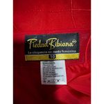 Vintage Piedad Bibiana Columbian Red Embroidered Velvet Skirt Flared‎ Hem 10 Photo 4