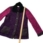 Laura Ashley Vintage Size Large Pink Purple Black Fuzzy Thick Warm Jacket Coat L Photo 1