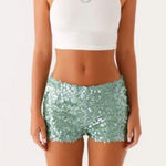 Peppermayo  Madison Sequin Mini Shorts Photo 0