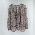 Pearl by Lela Rose | Floral Printed blouse size small NWT Purple Photo 1