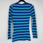 Hollister Y2K  Striped Long Sleeve‎ Shirt Blue Green Cotton Modal Top Size Small Photo 9