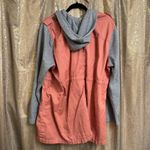 Torrid  Twill Hacci Sleeve Anorak Jacket Coral Gray Cozy Winter Size 2X 18/20 Photo 1