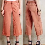 Anthropologie Hei Hei Stretch Cotton Wide Leg Crop Chino Pants Size 26 Photo 1