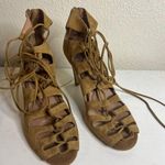 Jeffrey Campbell Free People X Brown Lace Up Zip Up Heel Sandals Size 9 Photo 7