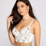 Windsor Brand new with tags , Glamorous Floral Sequin Cropped Bustier Photo 4