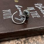 Unique HandCrafted Tumbled Green Moss Agate Bumpy Spot Swirled Oregon Coast Ring Photo 5