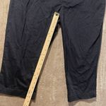 st. john's bay  Pants Women's 12 Cropped Capri Black Stretch Cuffed Cotton Casual Photo 6