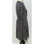 Boden Smocked Jersey Shirt Dress Floral Long Sleeve Green Black Pink 4 Long Photo 5