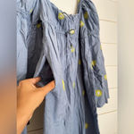 Free People Emory Embroidered MIDI Dress in Blue Combo Photo 6