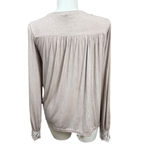 POL  Taupe Floral Crochet Boho Long Sleeve Top Size M Photo 5