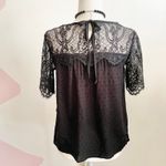 Black Lace Trim Top, Goth Whimsigoth Indie Sleaze Victorian Medium‎ Photo 2