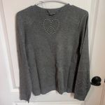 Desigual Embellished V-Neck Sweater Rhinestone Detail Gray Knit Size Small NWT Photo 7