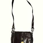 Ted Baker  Dark Brown Leather Crossbody Bag with Lobster Clasp Photo 0