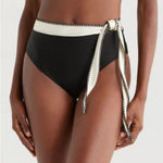 BOAMAR Sophie Tie Waist Bikini Bottoms Size Medium Black Photo 0