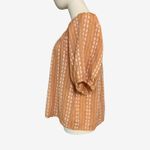 Madewell  Peasant Puff Sleeve Boho Floral Stripe Top 100% Cotton Women’s M Photo 4