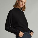 Everlane The Luxe Merino Turtleneck Sweater Oversized Wool Yak Hair Black XXS Photo 0