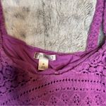 Decree  Purple Lace Crop Top Photo 3