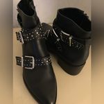 Steve Madden women black leather Glori biker boots US 6 Photo 8