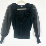 Charlotte Russe Vintage  Y2K Top Small Whimsigoth Fairy Witchy Sheer Sleeve Photo 0