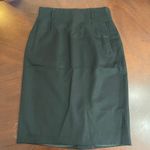 Rafaella Vintage Pencil Skirt Womens 6 Black Pleated Belted Pocket Worsted Wool Photo 0