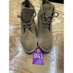 Coach New York Karson Wedge Boots Women's 6B Beige Suede Lace Up Ankle Booties Photo 1