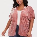 Torrid Burnout Kimono Withered Rose Pink 1/2 14-20 Photo 2