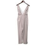 House Of CB Analyn Jumpsuit Blush Cross Back Plunging Neckline Women’s Size M Photo 4