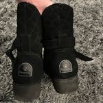 BEARPAW 🍒 BLACK SUEDE MAXINE SLIP ON FAUX FUR LINED BOOTIES SIZE 10🍒 Photo 8