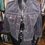 American Eagle  gray corduroy Y2K L cropped jacket Photo 0