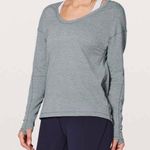 Lululemon Meant To Move Long Sleeve Sheer Luon Pebble Jacquard Ice Gray Size 6 Photo 0