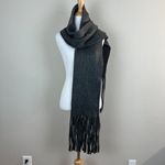 Lucky Brand Heather Dark Grey Brushed Knit Fringe Long Scarf Soft Wrap New NWT Photo 11
