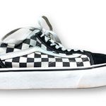 Vans  Old Skool White Black Checkerboard Sneakers Size 8.5 Women’s Lace Up Shoe Photo 4