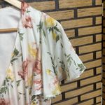 VICI  White Floral Satin Wrap Style Dress Size Small Photo 3