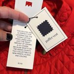 Crown & Ivy  medium women’s red hot icons puffer vest full zip front pockets NWT Photo 9
