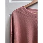 Seven7  New Peach Waffle Long Sleeve Crew Neck Top Plus Size 1X Photo 6