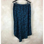 Alfani  Black/Teal Floral Asymmetrical Hem Midi Skirt NEW 14 Photo 6